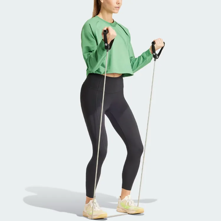 Adidas Power Hidden Racerback Overlay Cover Up Sweatshirt Women's Green-3