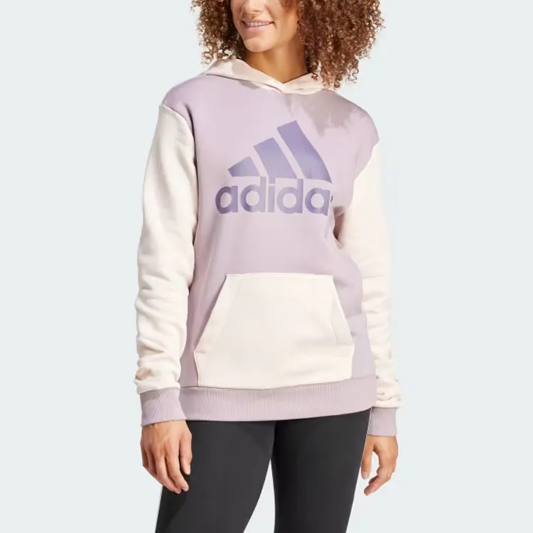 Adidas Essentials Logo Boyfriend Fleece Hoodie Sweatshirt Women's Purple-1