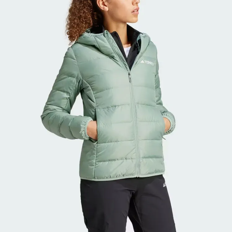Adidas Terrex Multi Light Down Hooded Jacket Down Jacket Women's Green-3