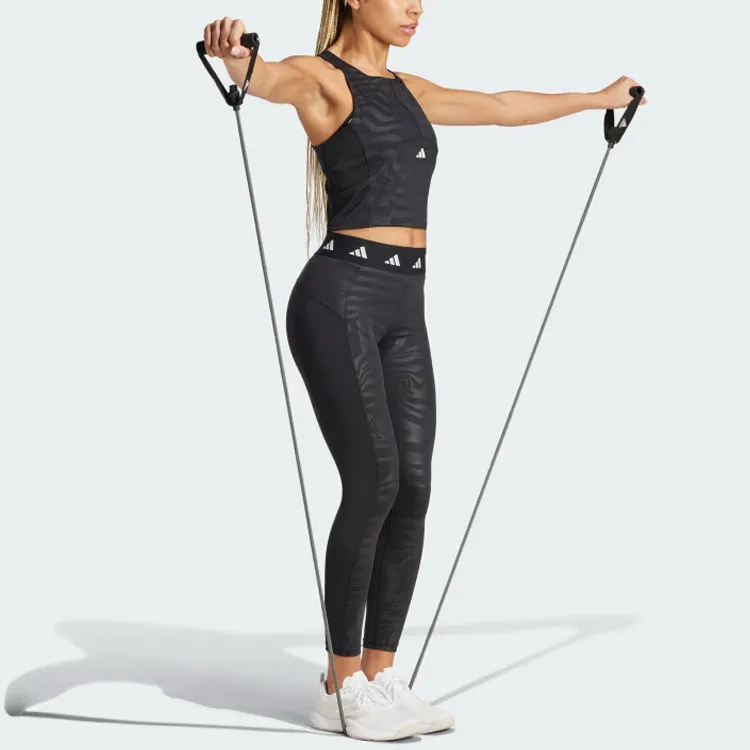 Adidas Free Shipping With AdiClub Techfit Printed 7/8 Leggings-3