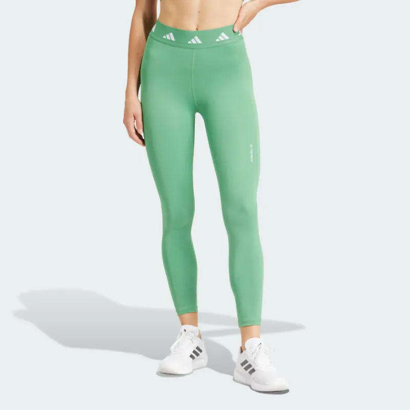 Adidas Techfit 7/8 Leggings Athletic Trousers Women's Green-2