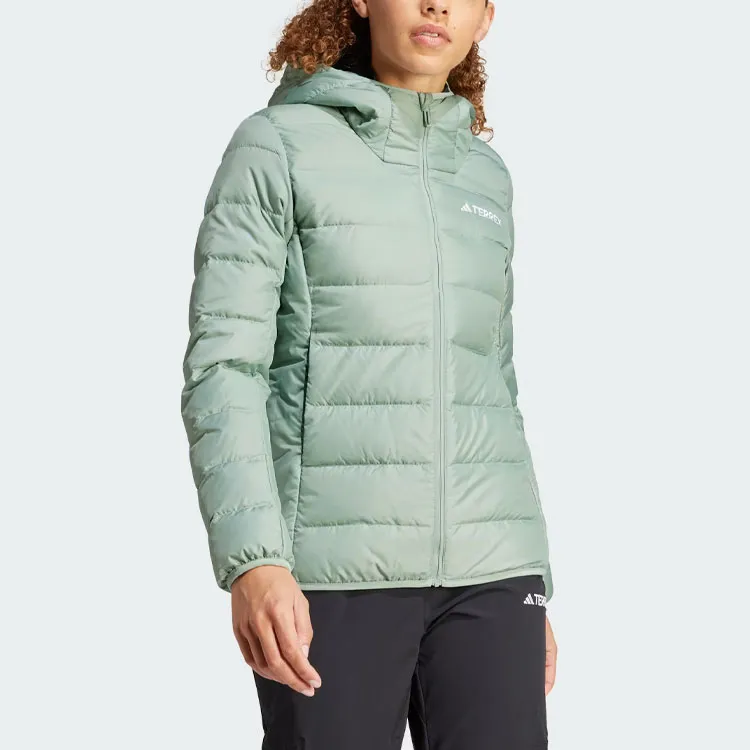 Adidas Terrex Multi Light Down Hooded Jacket Down Jacket Women's Green-1