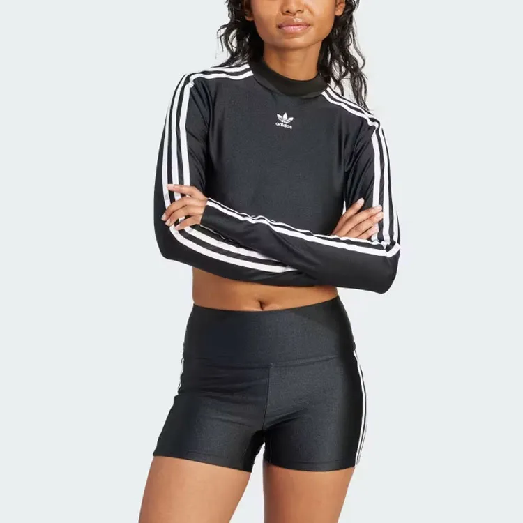 Adidas Originals 3 Stripes Cropped T shirt-1