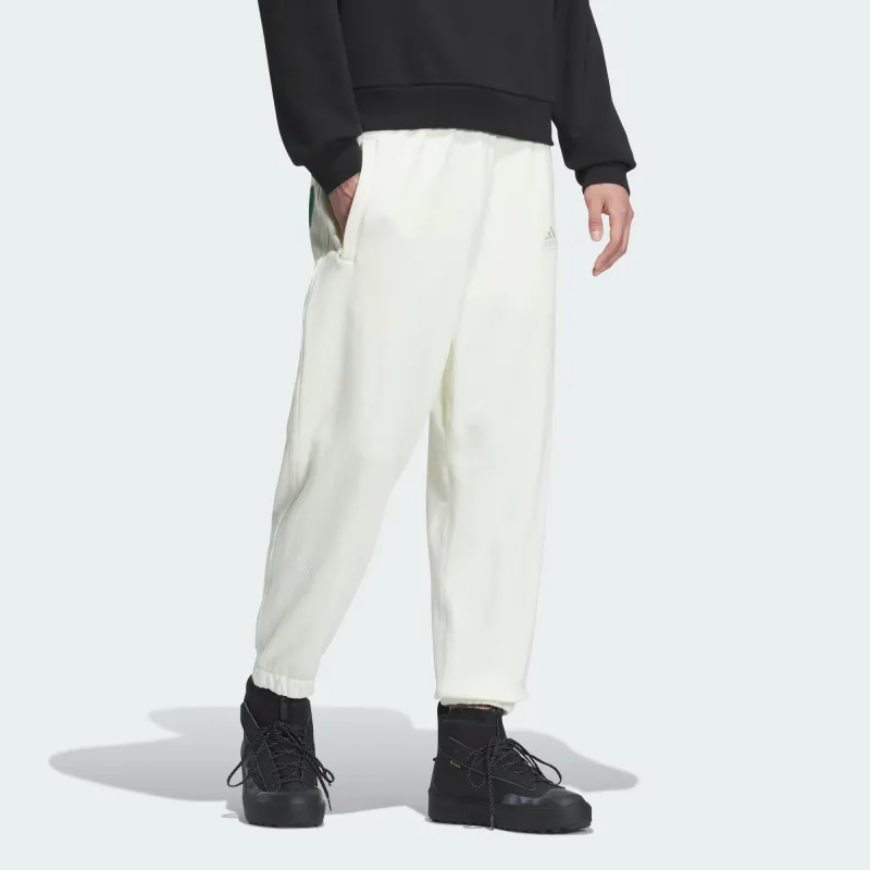 Adidas Heavy French Terry Pants Knitted Sports Pants Men's Ecru-3