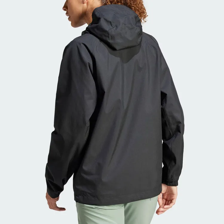 Adidas ULT Outdoor Hiking Water Resistant Windproof Breathable Rainproof Windbreaker Jacket Women's Black-2