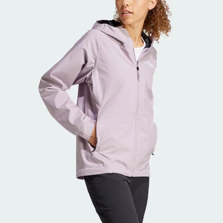 Adidas Waterproof, Rainproof, Windproof Windbreaker Jacket Women's Lotus-3