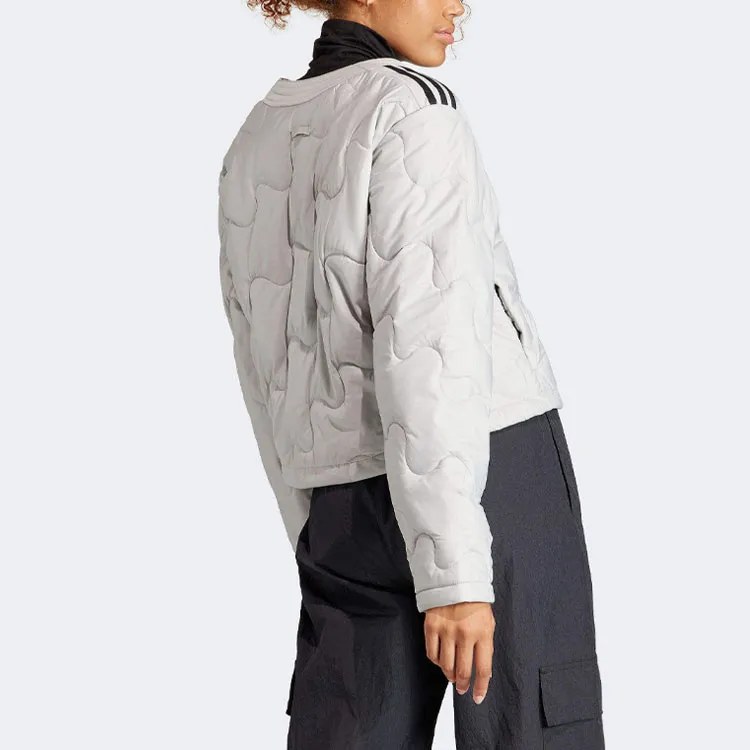 Adidas Free Shipping With AdiClub Nuganic Crop Light Insulation Jacket-2