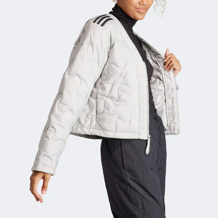 Adidas Free Shipping With AdiClub Nuganic Crop Light Insulation Jacket-3