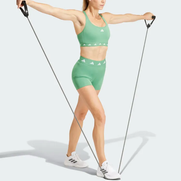 Adidas Techfit Short Leggings Sports Shorts Women's Green-4