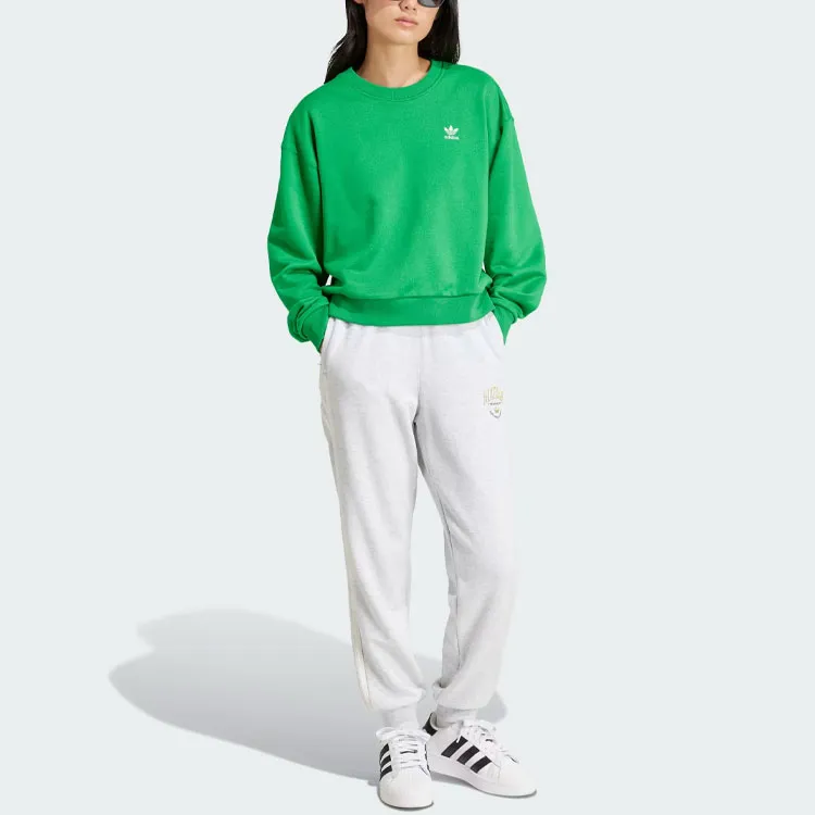Adidas Originals Vrct Pants Knitted Sports Pants Women's Gray-2