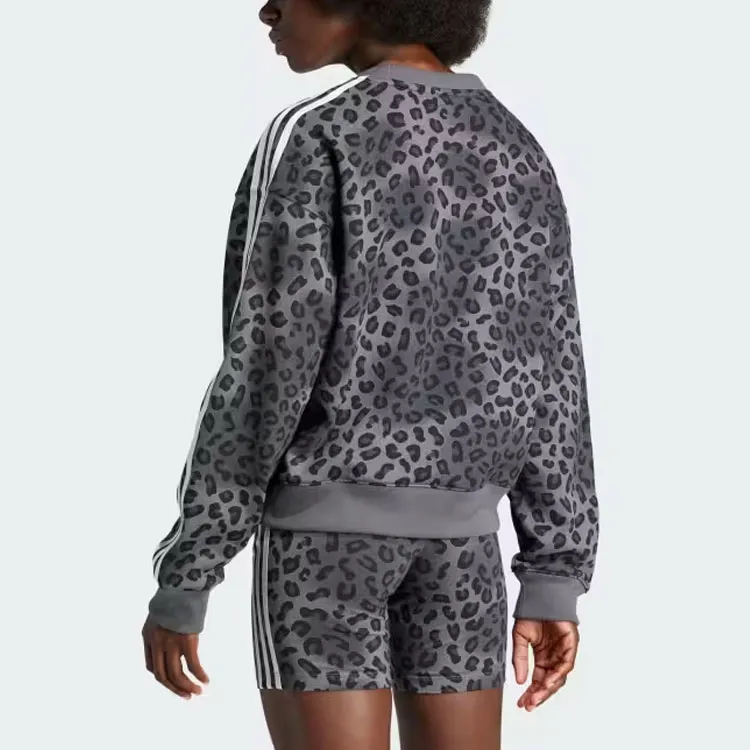 Adidas Originals Leopard Luxe Trefoil Crew Sweatshirt-2