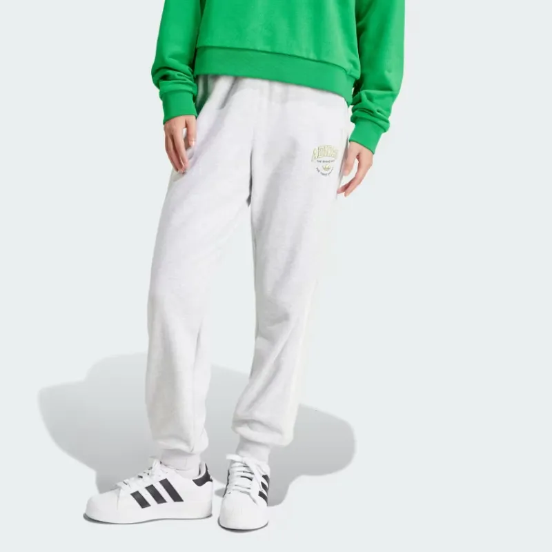 Adidas Originals Vrct Pants Knitted Sports Pants Women's Gray-3