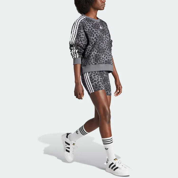 Adidas Originals Leopard Luxe Trefoil Crew Sweatshirt-3