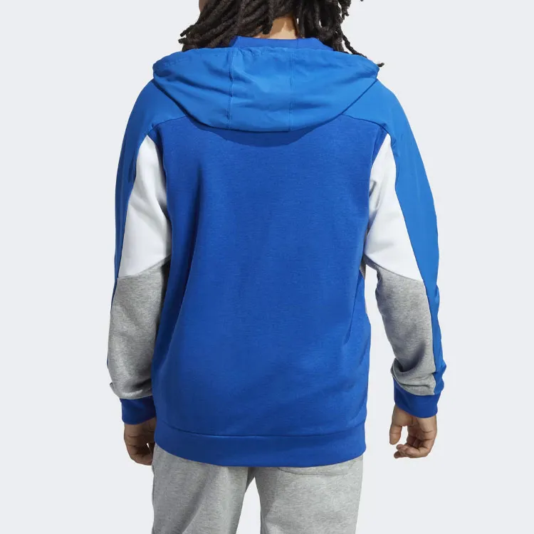 Adidas Essentials Colorblock Full-Zip Hoodie Jackets Coats Men's Blue-2