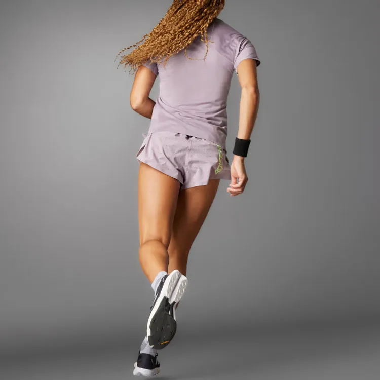 Adidas Adizero Running T-Shirt T-Shirt Women's Purple-2