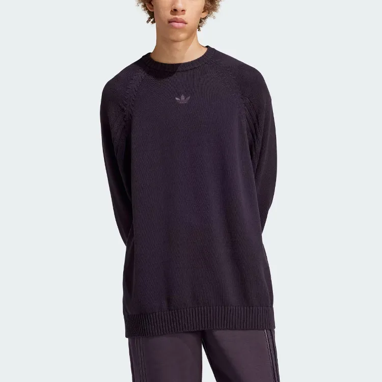 Adidas Originals Premium Knitted Sweatshirt Knitwear Men's Black Gray-1