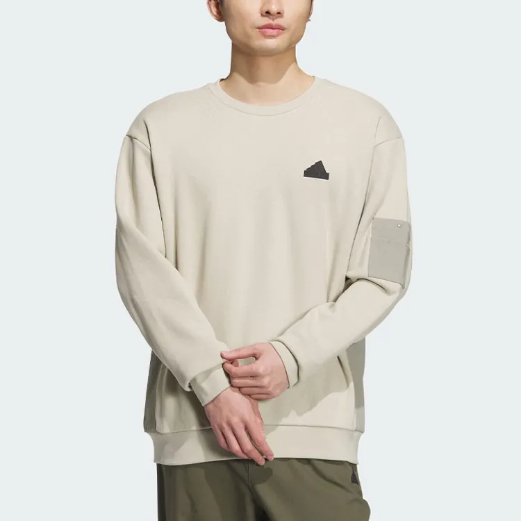 Adidas City Escape Blocking Sweatshirt Sweatshirt Men's Light Gray-1