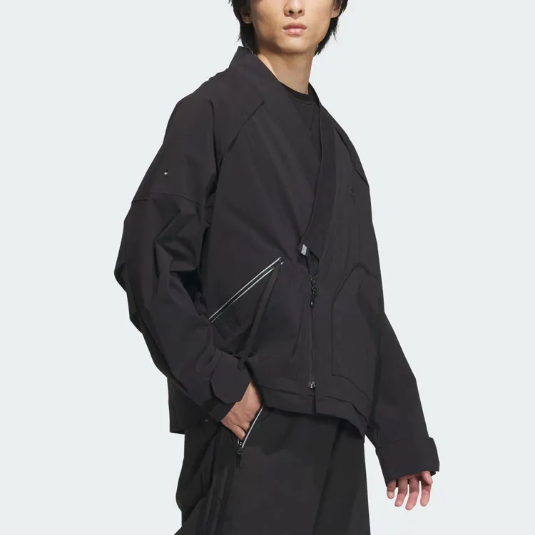 Adidas Sportswear Fleece Jacket Jackets Coats Men's Black-3