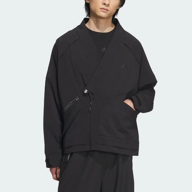 Adidas Sportswear Fleece Jacket Jackets Coats Men's Black-1