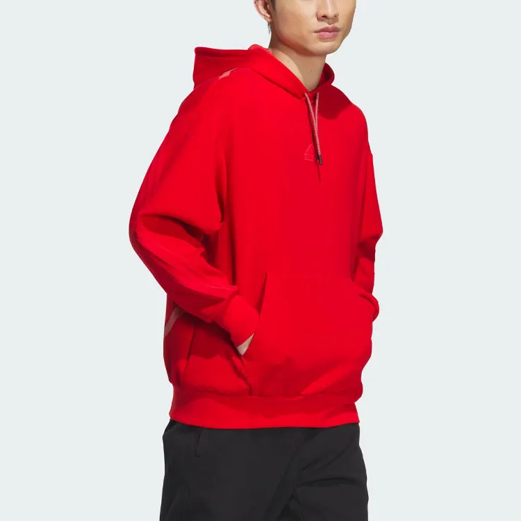 Adidas Future Style Hoodie Sweatshirt Unisex Light Scarlet-3