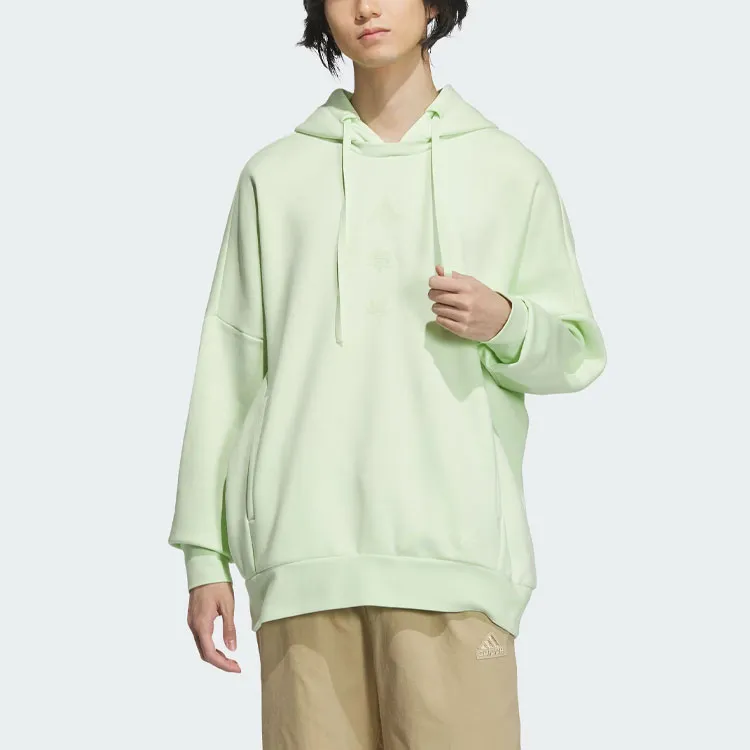 Adidas Sportswear Oversized Hoodie Sweatshirt Men's Lime Green-1
