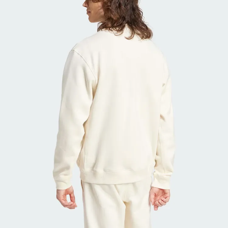 Adidas Lounge Fleece Bomber Jacket With Zip Opening Jackets & Coats Men's Beige-2