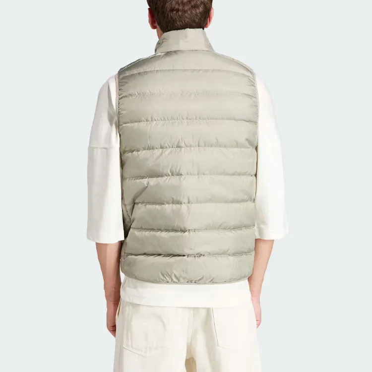 Adidas Essentials 3 Stripes Light Down Vest Down Vest Jacket Men's Silver Green-2