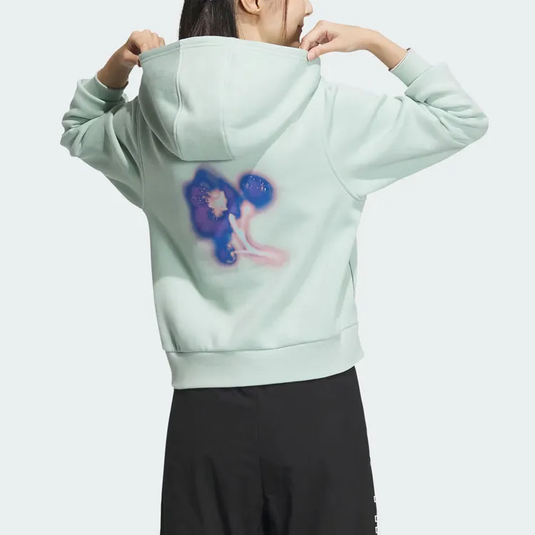 Adidas W Fustl Hoodie3 Sweatshirt Women's Light Green-2