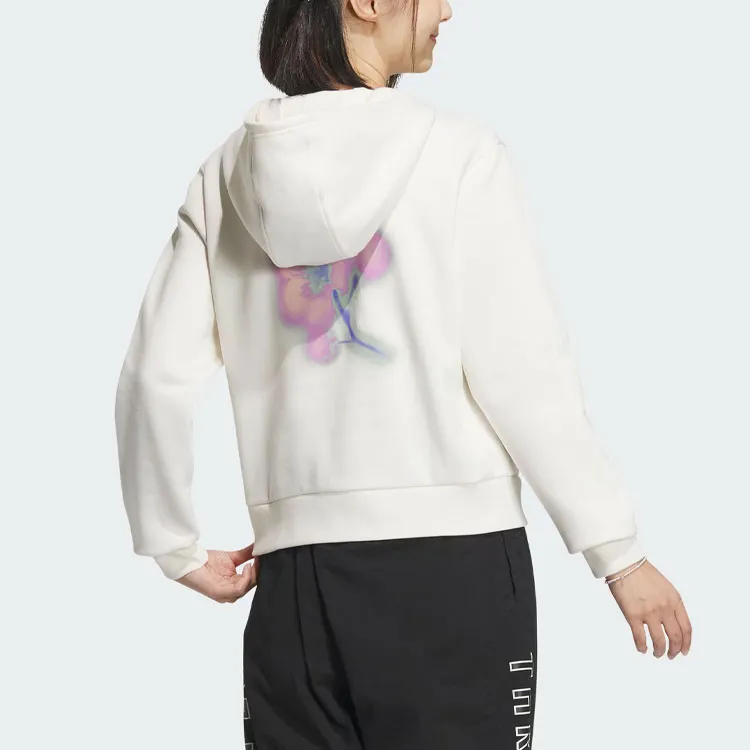 Adidas W Fustl Hoodie3 Sweatshirt Women's Pink White-2