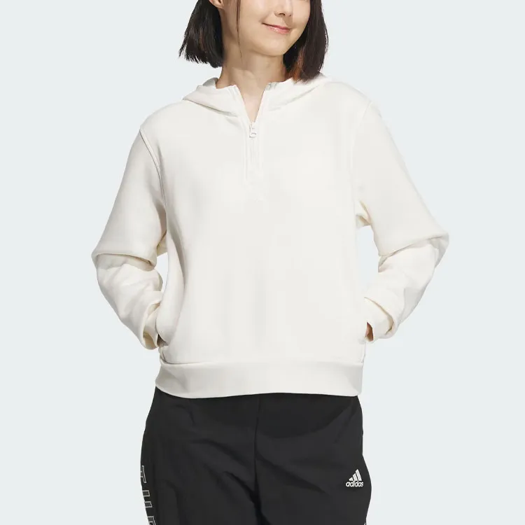 Adidas W Fustl Hoodie3 Sweatshirt Women's Pink White-1