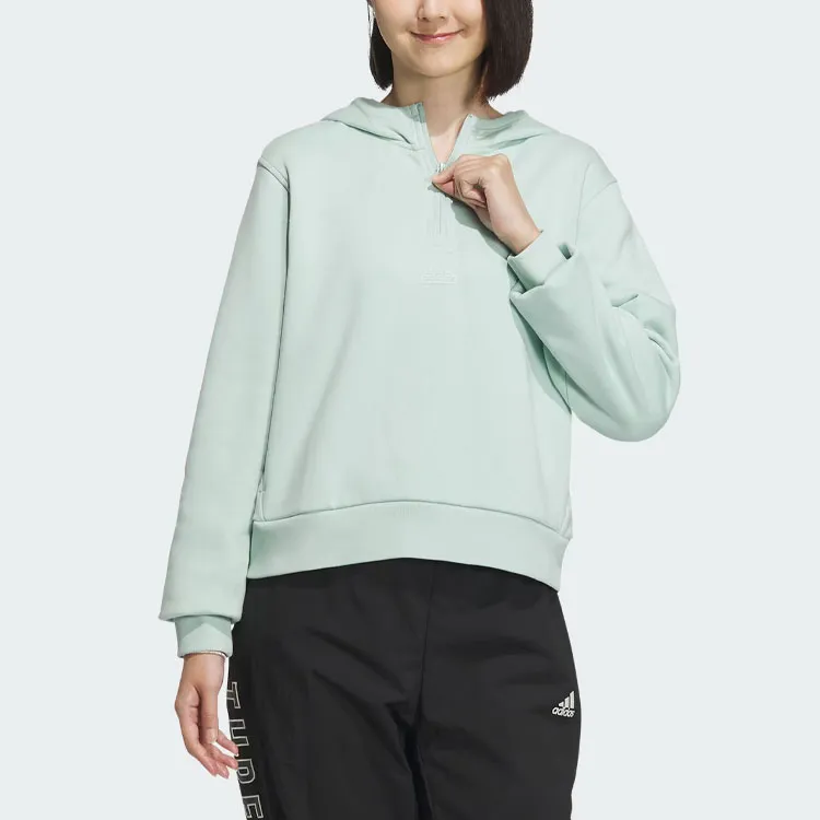 Adidas W Fustl Hoodie3 Sweatshirt Women's Light Green-1