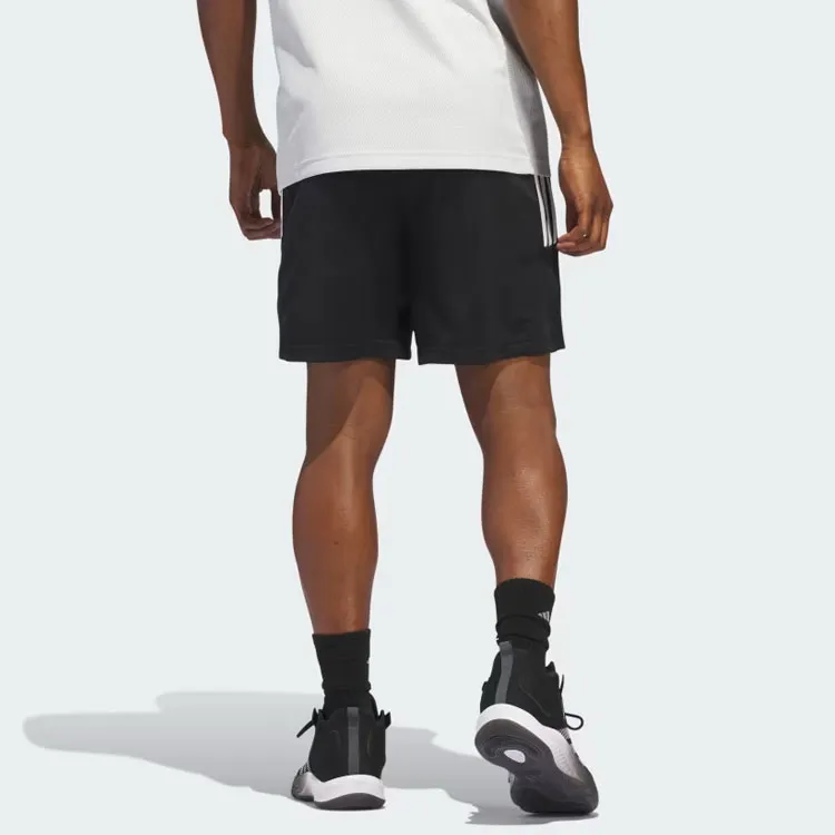 Adidas Legends 3 Stripes Basketball Shorts Basketball Shorts Men's Black-2