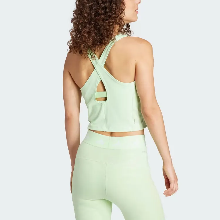 Adidas Free Shipping With AdiClub Techfit Printed Crop Training Tank Top-2
