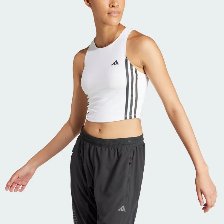Adidas Own The Run 3-Stripes Tank Top Sport Vests Women's White-2
