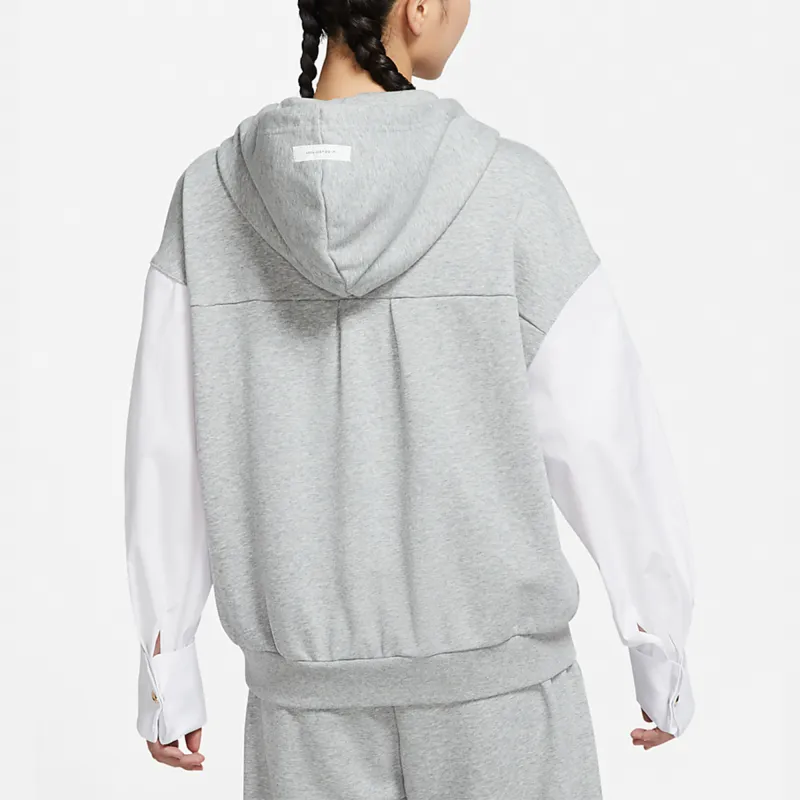 Nike Nsw Icn Clsh Flc Gx Hood Sweatshirt Women's 2 Pack Gray-4