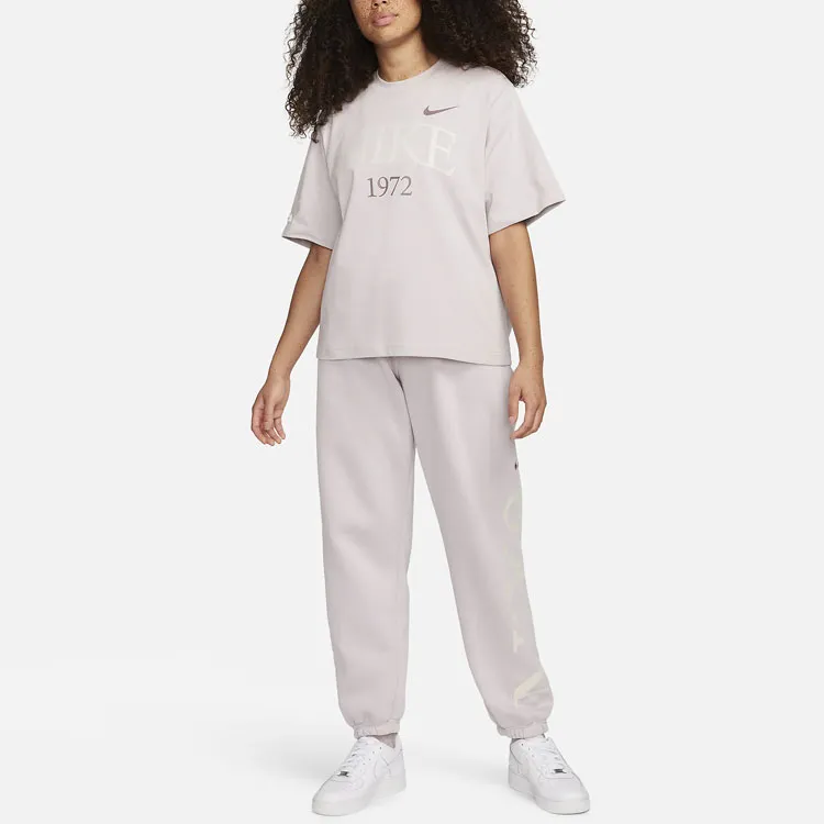 Nike Sportswear Classics Drop Shoulder Sleeve T Shirt Women's Platinum Purple-2