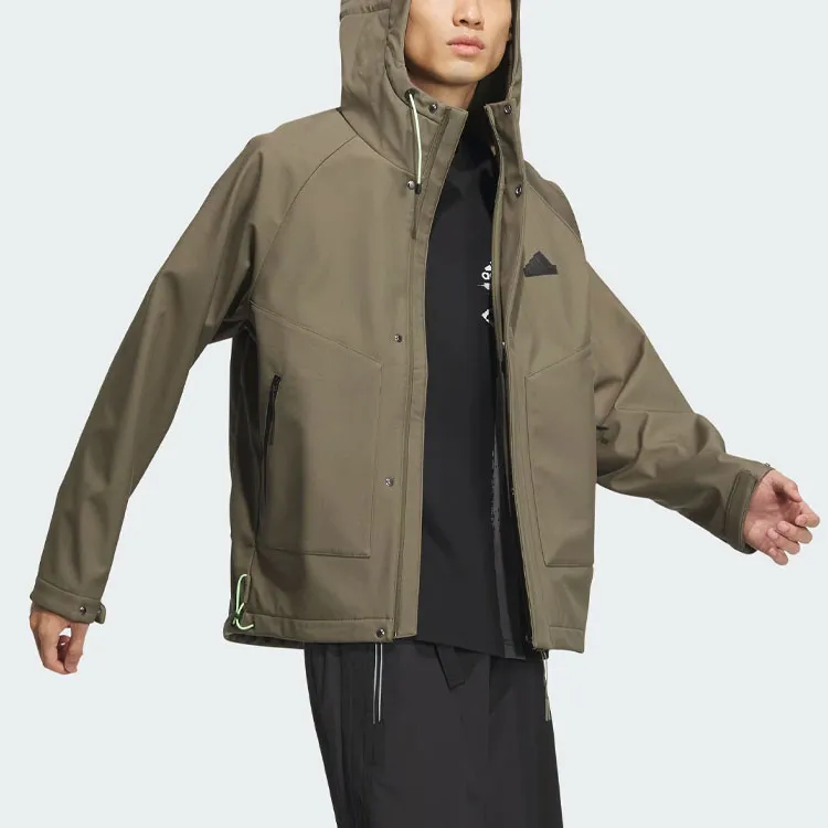 Adidas CITY ESCAPE Jacket Jackets Coats Men's Strata Olive Green-3