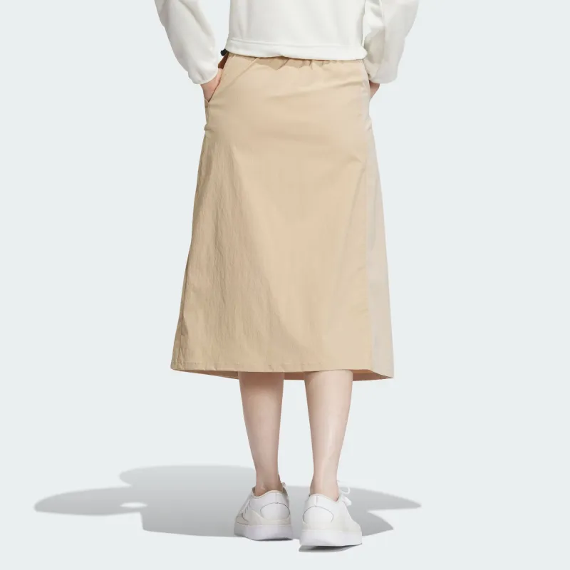 adidas City Escape Cargo Casual Long Skirt Beige-2
