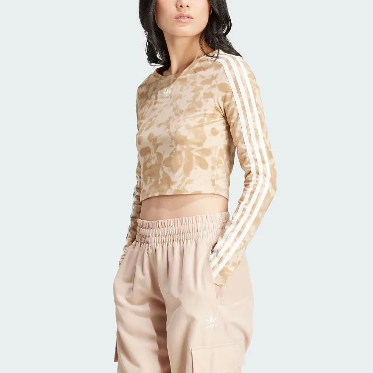 Adidas Originals 3 Stripes T Shirt Women's Cardboard Yellow-1