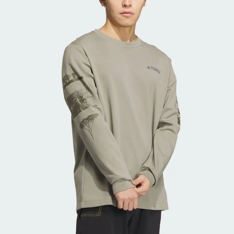Adidas x NATIONAL GEOGRAPHIC T Shirt Men's Pebble Silver Gray-1