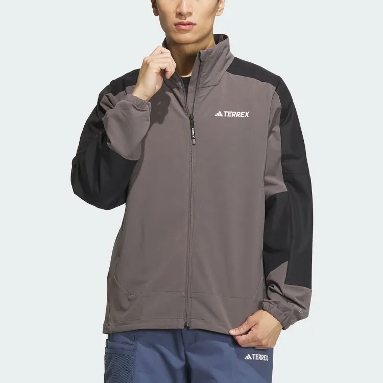 Adidas Wind.Rdy Softshell Non-Hooded Retro Jackets Coat Men's Charcoal Gray-1