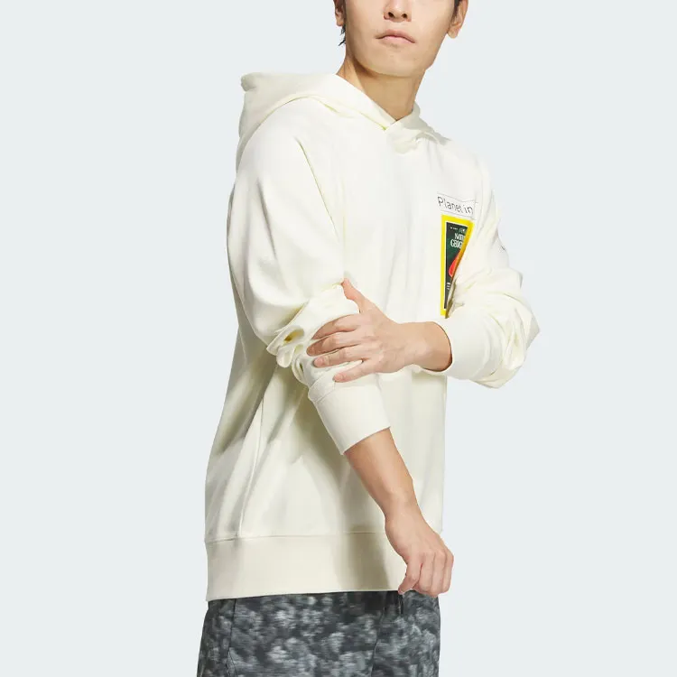 Adidas x NATIONAL GEOGRAPHIC Dwr Hoodie Sweatshirt Men's Ivory White-3
