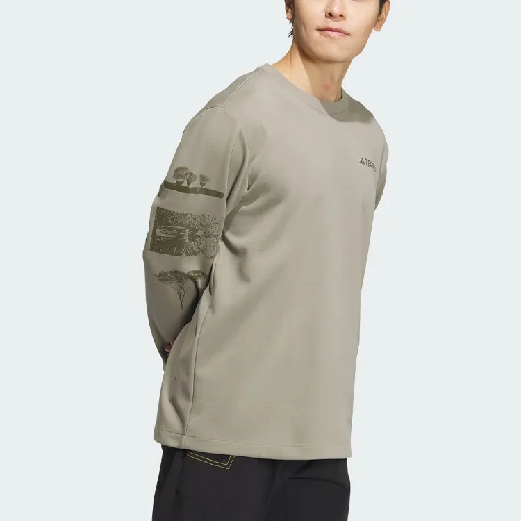 Adidas x NATIONAL GEOGRAPHIC T Shirt Men's Pebble Silver Gray-3