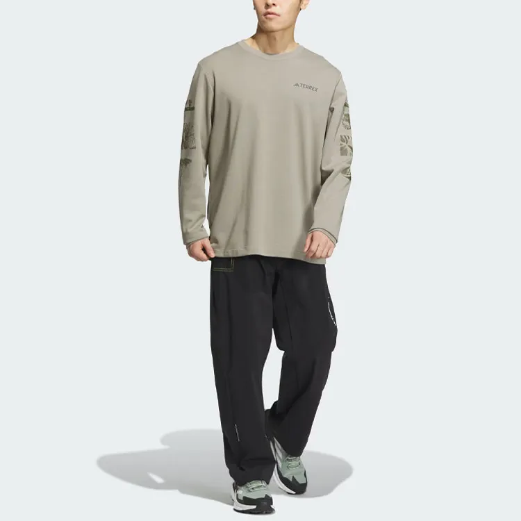 Adidas x NATIONAL GEOGRAPHIC T Shirt Men's Pebble Silver Gray-4
