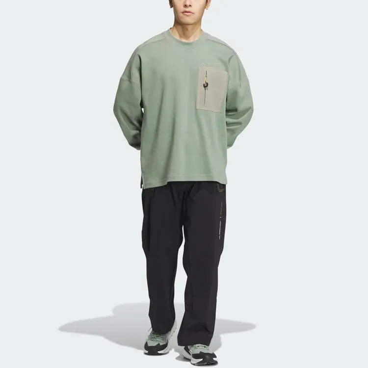 Adidas x NATIONAL GEOGRAPHIC Crew Sweatshirt Sweatshirt Men's Dusty Green-4