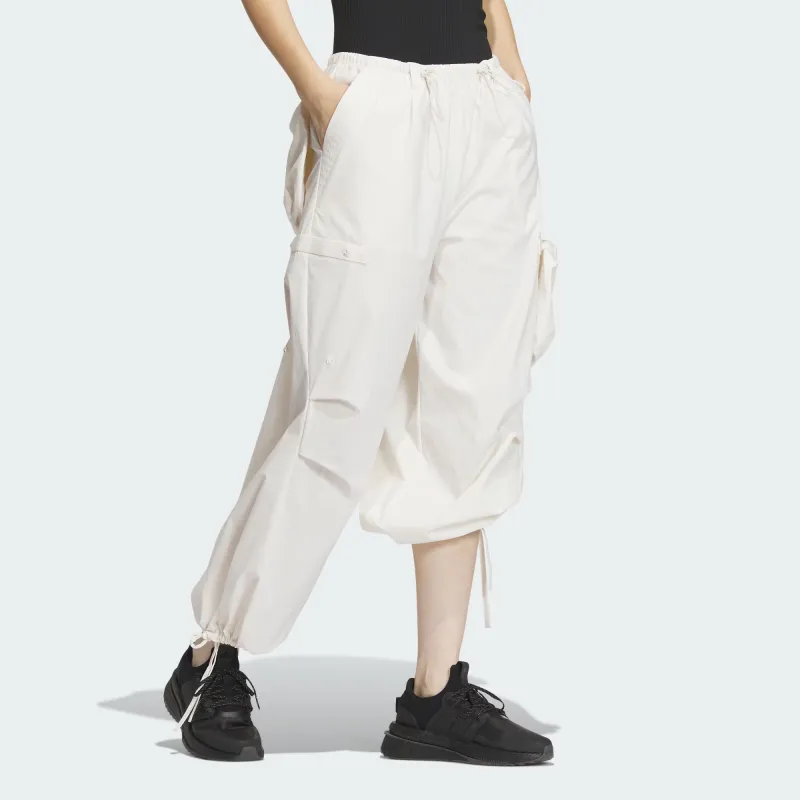 Adidas Future Style Woven Pants Knitted Sweatpants Women's Pink White-3