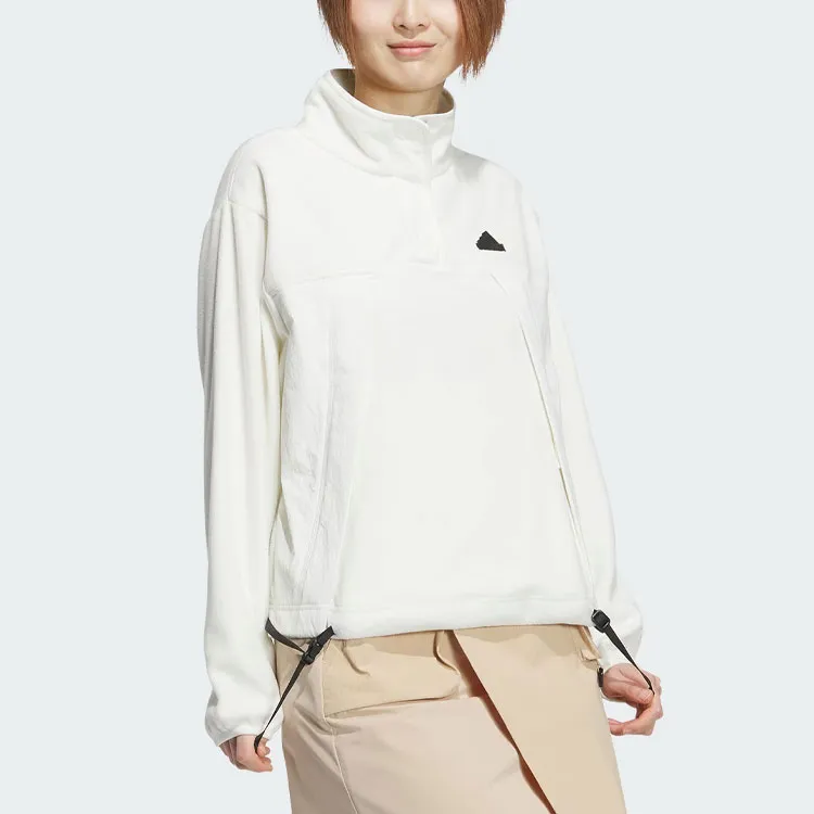 Adidas City Escape Loose Fit Sweatshirt Jackets Coats Women's Jade White-1