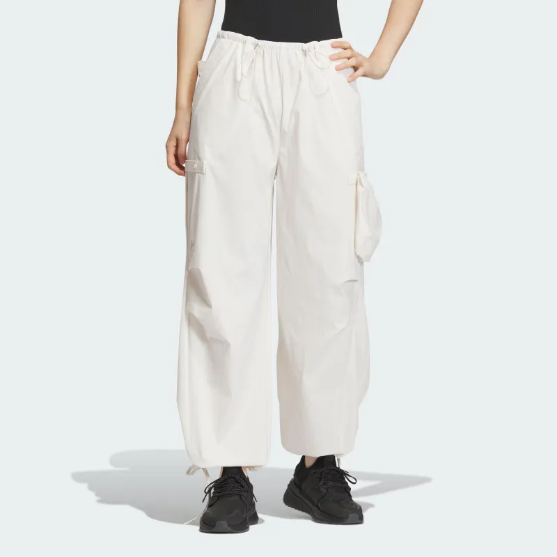 Adidas Future Style Woven Pants Knitted Sweatpants Women's Pink White-1