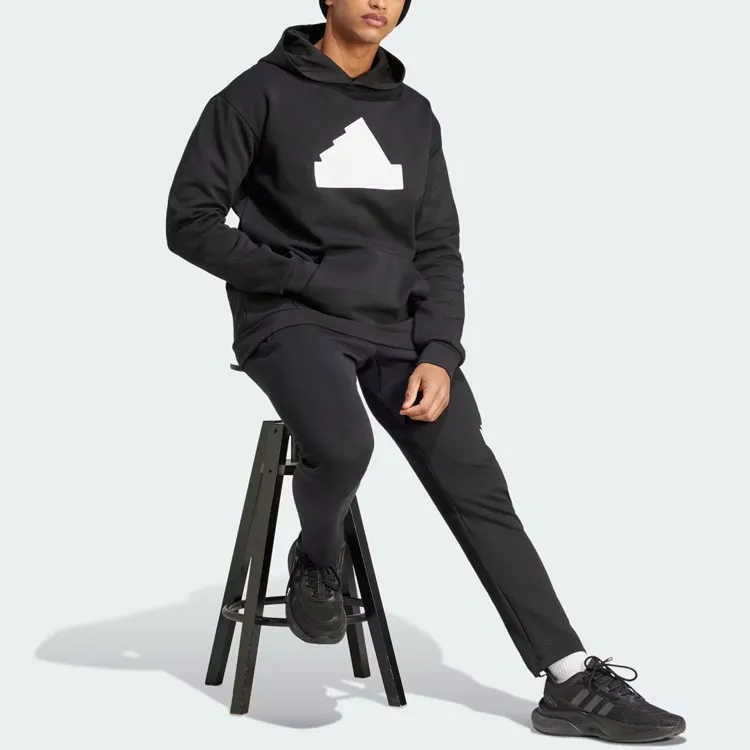 Adidas Future Icons Badge Of Sport Hoodie Sweatshirt Men's Black-2