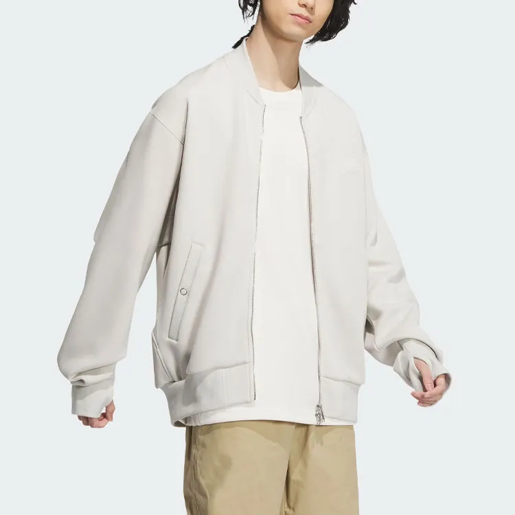 Adidas Spacer Bomber Jacket Jackets Coats Men's Talc-3